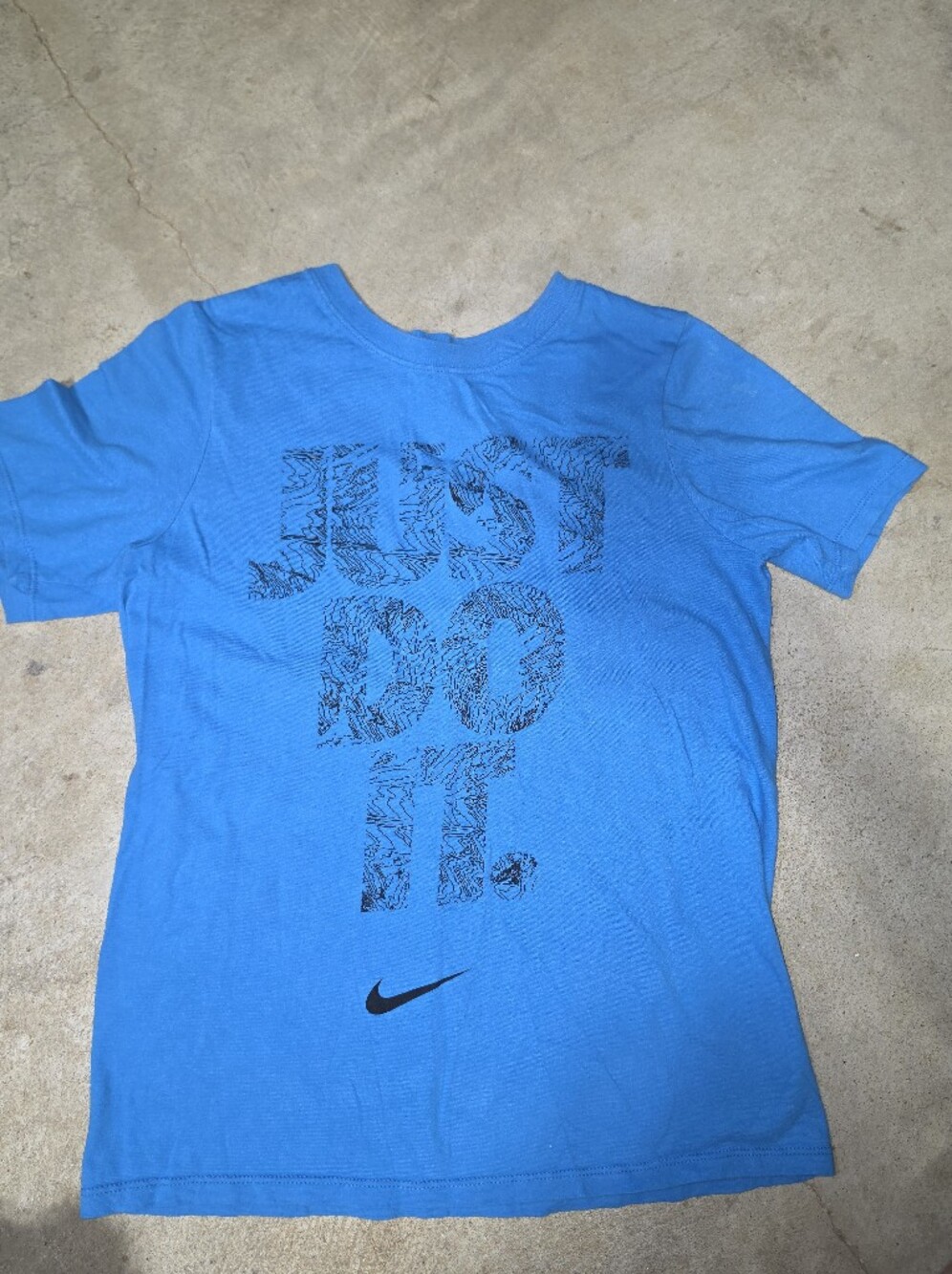 Nike Blue Short Sleeve Tee with Black Graphic